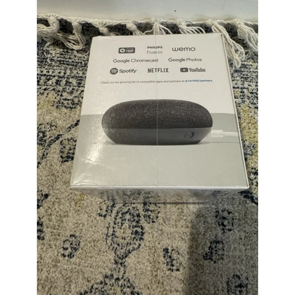 Google Home Mini Smart Speaker New In Box Charcoal